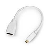 micro HDMI - HDMI adapter - original for Raspberry Pi 4B/5 - 235mm - white