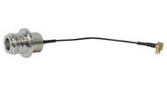 RF COAX, N JACK-MCX PLUG, 100MM