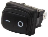 ROCKER SWITCH, SPST, 16A, 125V, BLACK