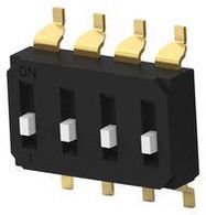 DIP SWITCH, 4POS, SPST, SLIDE, SMD