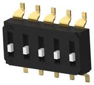 DIP SWITCH, 5POS, SPST, SLIDE, SMD