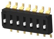 DIP SWITCH, 7POS, SPST, SLIDE, SMD