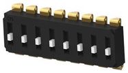 DIP SWITCH, 8POS, SPST, SLIDE, SMD