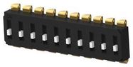 DIP SWITCH, 10POS, SPST, SLIDE, SMD