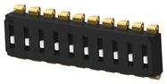 DIP SWITCH, 10POS, SPST, SLIDE, SMD