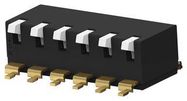 DIP SWITCH, 6POS, SPST, PIANO KEY, SMD