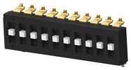 DIP SWITCH, 10POS, SP3T, SLIDE, SMD