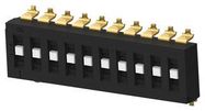 DIP SWITCH, 10POS, SP3T, SLIDE, SMD