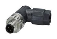 SENSOR CONNECTOR, M12, PLUG, 4POS, CABLE