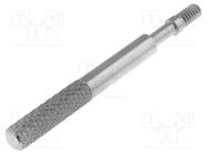 Screw; UNC4-40x13.11; Head: knurled; steel; nickel; 5.54mm 