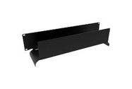 CABLE TROUGH, OPEN FRAME RACK, 2U, BLACK