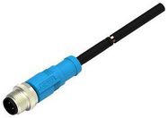 SENSOR CORD, 4P, M12 PLUG-FREE END, 5M