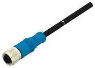 SENSOR CORD, 4P, M12 RCPT-FREE END, 3M