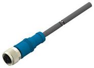 SENSOR CORD, 3P, M12 RCPT-FREE END, 1.5M