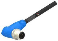 SENSOR CORD, 8P, M12 PLUG-FREE END, 1.5M