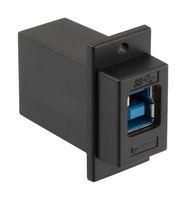 USB COUPLER, 3.0 TYPE B RCPT-A RCPT, BLK