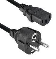 POWER CORD, CEE 7/7 PLUG-IEC C13, 1.8M