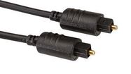 AUDIO CABLE, TOSLINK PLUG, 1M, BLACK