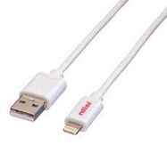 USB CABLE, A PLUG-LIGHT CONN, 0.15M, BLU