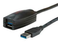 USB CABLE, 3.0 A PLUG-RCPT, 5M, BLK