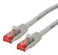 PATCH CORD, RJ45 PLUG, CAT6, 15M, GREY