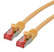 PATCH CORD, RJ45 PLUG, CAT6, 0.5M, YEL