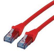 PATCH CORD, RJ45 PLUG, CAT6A, 1M, RED