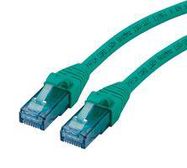 PATCH CORD, RJ45 PLUG, CAT6A, 0.5M, GRN