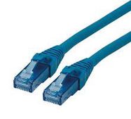 PATCH CORD, RJ45 PLUG, CAT6A, 0.5M, BLUE