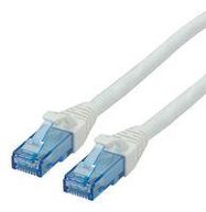 PATCH CORD, RJ45 PLUG, CAT6A, 1M, WHITE