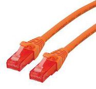 PATCH CORD, RJ45 PLUG, CAT6, 0.3M, ORG