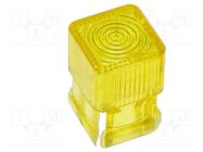 LED lens; square; yellow; 5mm KEYSTONE