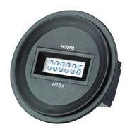 DIGITAL HOUR METER, 12-48V, ROUND BEZEL