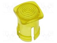 LED lens; square; yellow; lowprofile; 5mm KEYSTONE