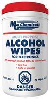 ISOPROPYL ALCOHOL WIPE, 6"X7", PK75, TUB