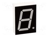 Display: LED; 7-segment; 25.4mm; 1"; No.char: 1; green; 8mcd; anode WENRUN