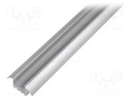 Profiles for LED modules; mat; L: 1m; LESTO; aluminium; recessed OPTOFLASH