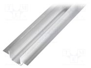 Profiles for LED modules; L: 2m; TEKNIK; aluminium; recessed OPTOFLASH