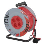 PVC Extension Cord Reel– 4 sockets, 40m, 2,5mm2 SCHUKO, EMOS