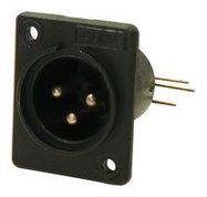 CONNECTOR, XLR, RECEPTACLE, 3POS, PANEL