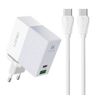 Wall charger LDNIO A2620C USB, USB-C 65W + USB-C - USB-C cable, LDNIO