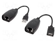 USB extender; RJ45 socket,USB A socket; USB 2.0; 480Mbps; 40m Goobay