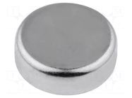Magnet: permanent; hard ferrite; 10N; Ø: 13mm; H: 4.5mm; steel ELESA+GANTER