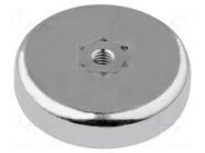 Magnet: permanent; hard ferrite; 180N; Ø: 50mm; H: 10mm; steel ELESA+GANTER