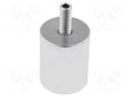 Magnet: permanent; neodymium; H: 20mm; 24N; Ø: 10mm; Thread len: 8mm ELESA+GANTER