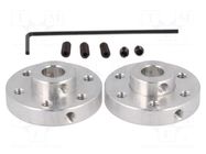 Bracket wheel; Kit: adapter,allen wrench,mounting screws; 2pcs. POLOLU