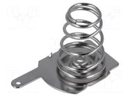 Spring contact; D,R20; Batt.no: 1; soldered KEYSTONE