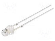 LED; blue; 3mm; blinking; 1560÷2200mcd; 30°; 3÷4.5VDC; 20mA OPTOSUPPLY