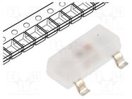 LED; SMD; SOT23; red/green; 3x1.3x1.05mm; 140°; 20mA; Lens: diffused 