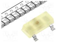 LED; SMD; SOT23; yellow; 1.6÷5mcd; 3x1.3x1.05mm; 140°; 20mA KINGBRIGHT ELECTRONIC